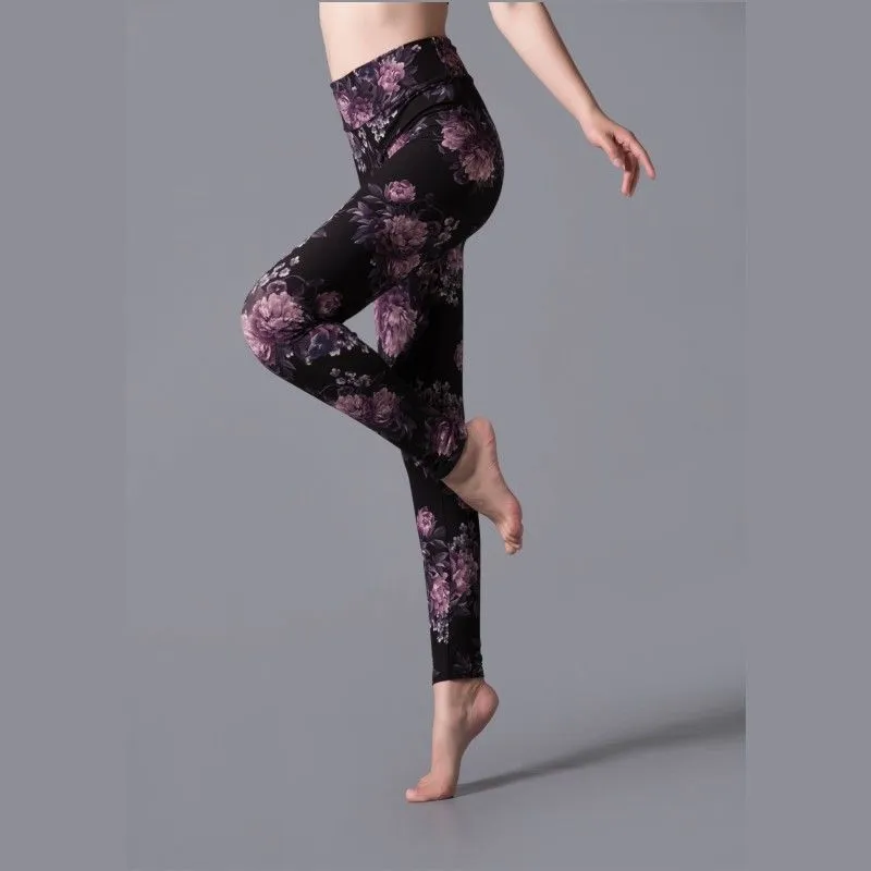 Brushed Printed High Waist Pants Yoga Leggings trendy