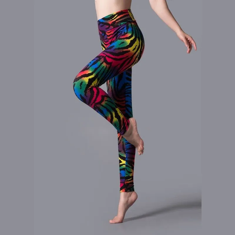 Brushed Printed High Waist Pants Yoga Leggings trendy