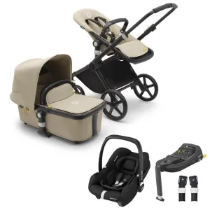 Bugaboo Fox Cub Cabriofix i-Size Travel System - Black/Desert Beige