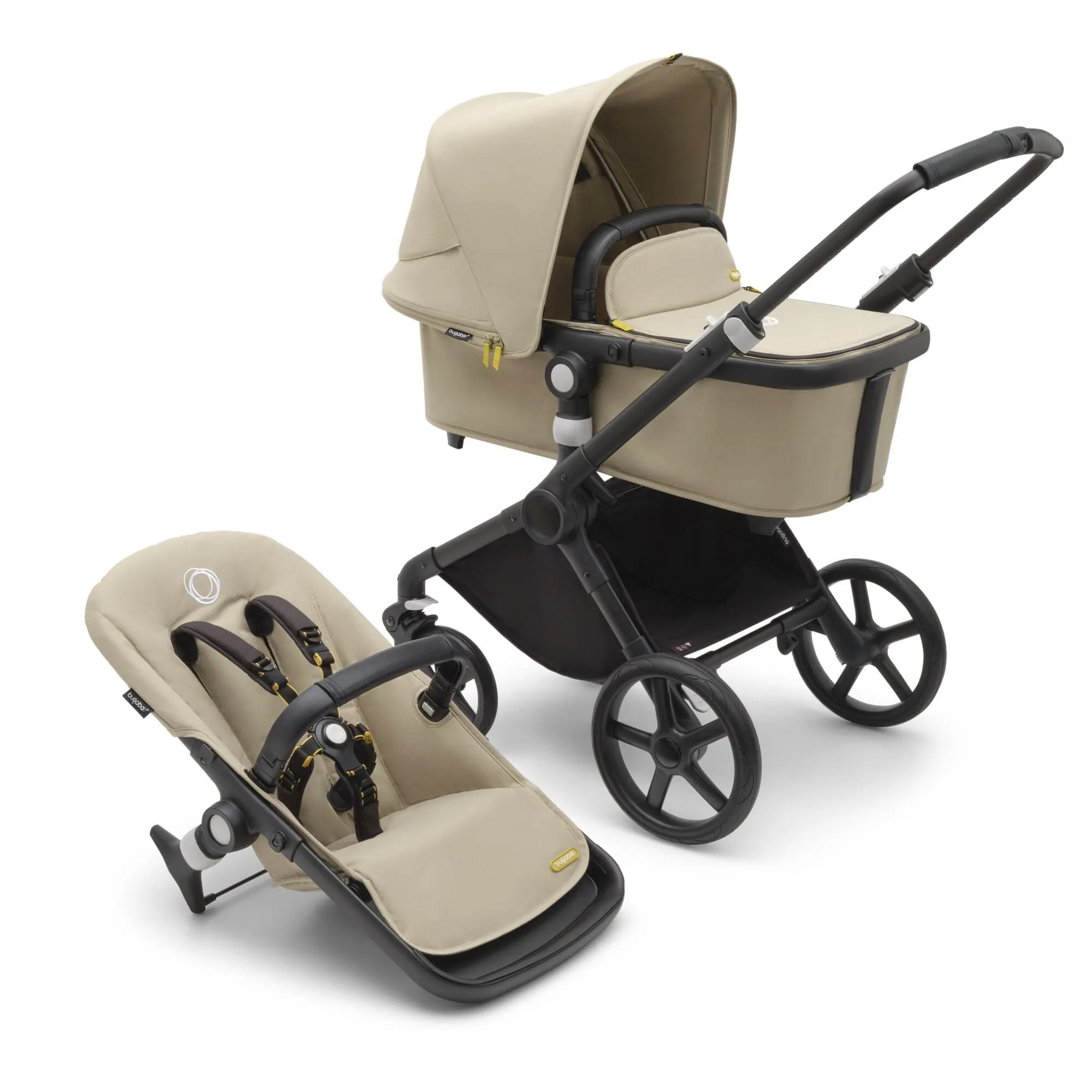 Bugaboo Fox Cub Cabriofix i-Size Travel System - Black/Desert Beige