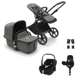 Bugaboo Fox Cub Pebble 360 PRO2 Travel System - Black/Forest Green