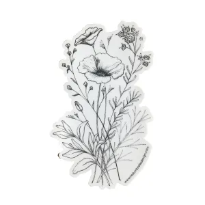 California Wildflower Bouquet Sticker