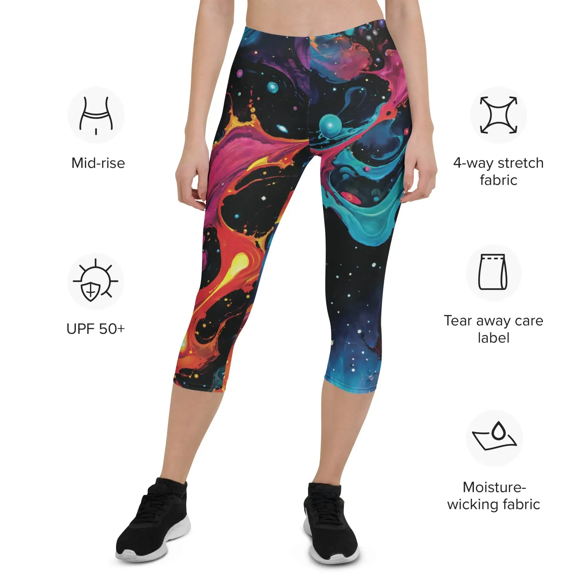 Capri Leggings - Astral Tempest