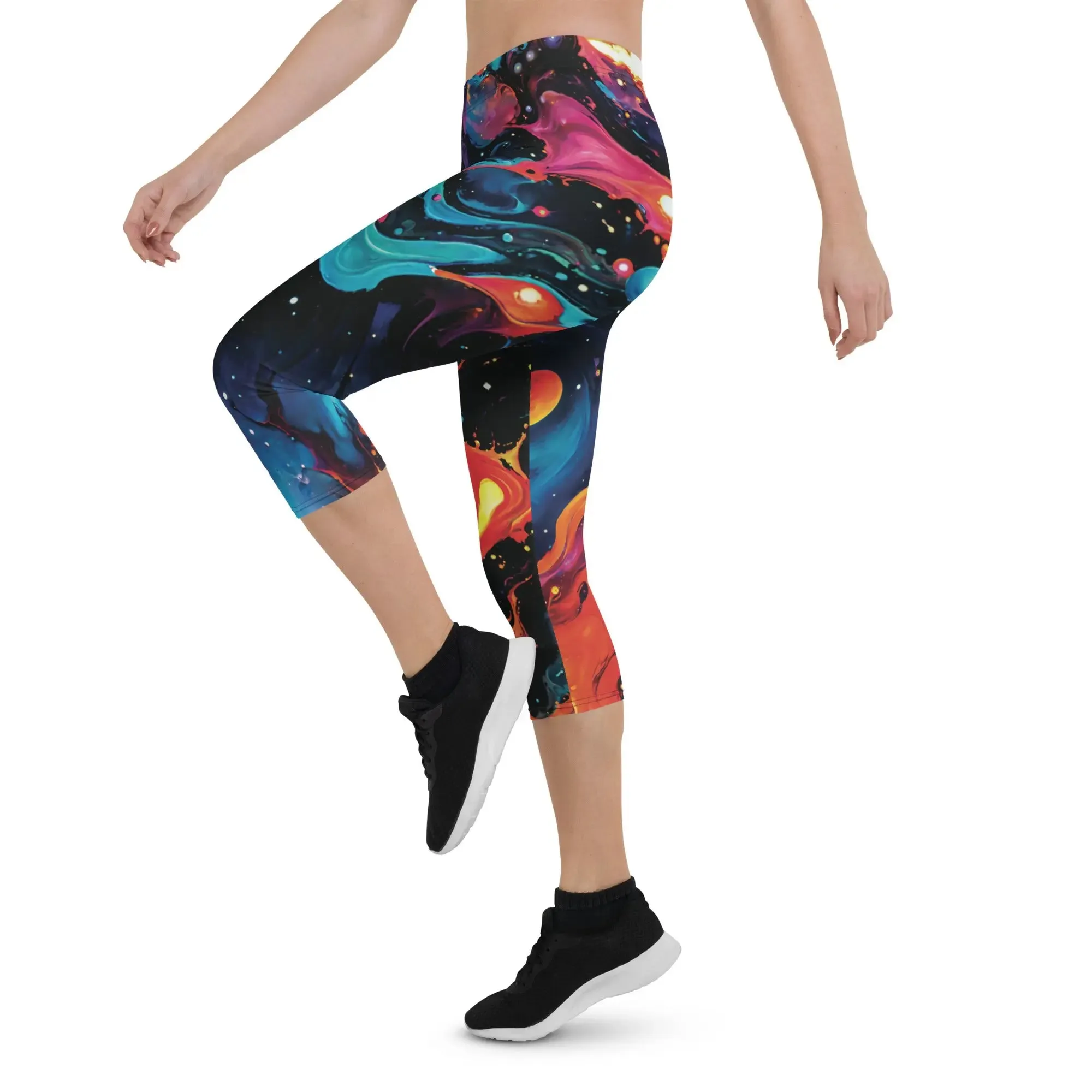 Capri Leggings - Astral Tempest