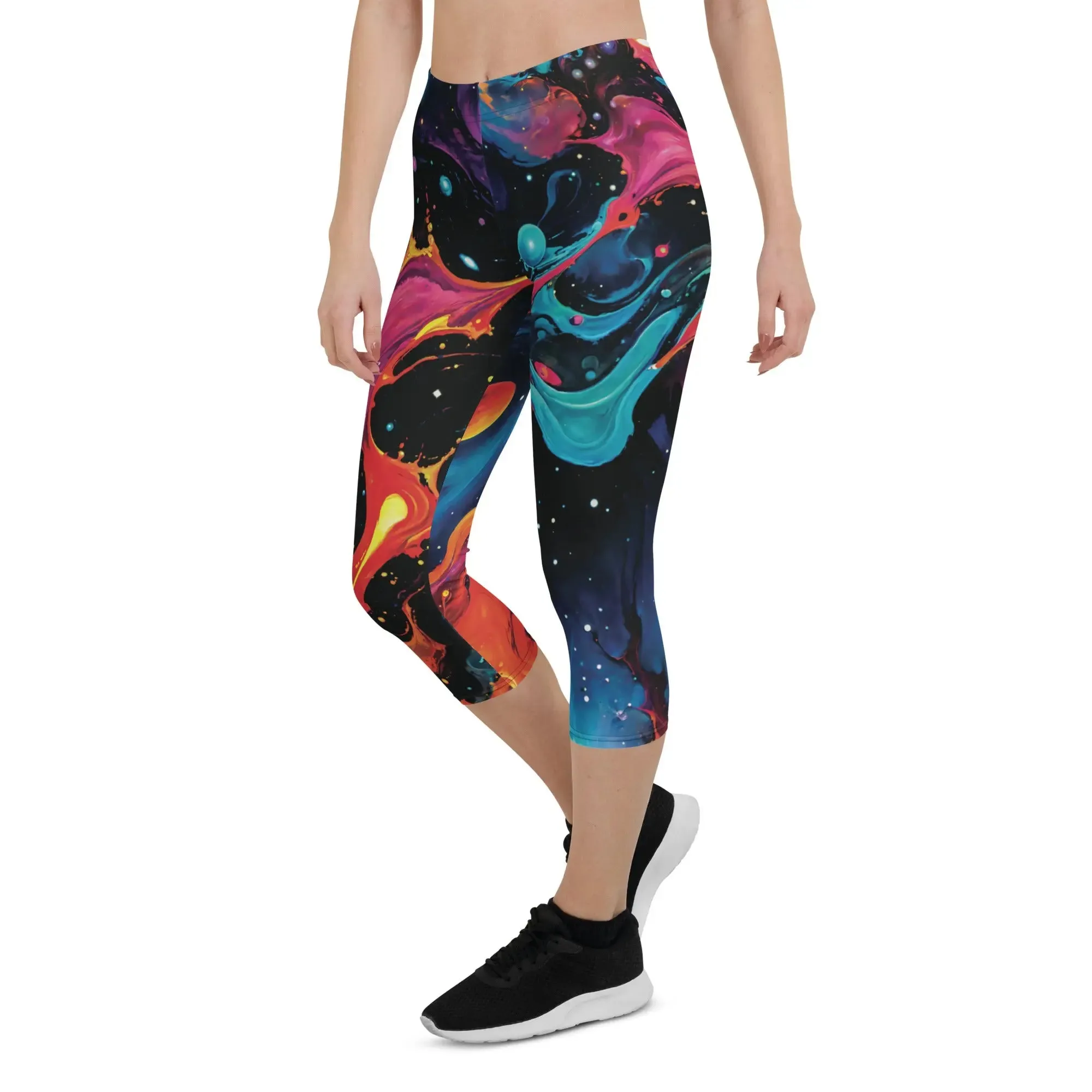Capri Leggings - Astral Tempest
