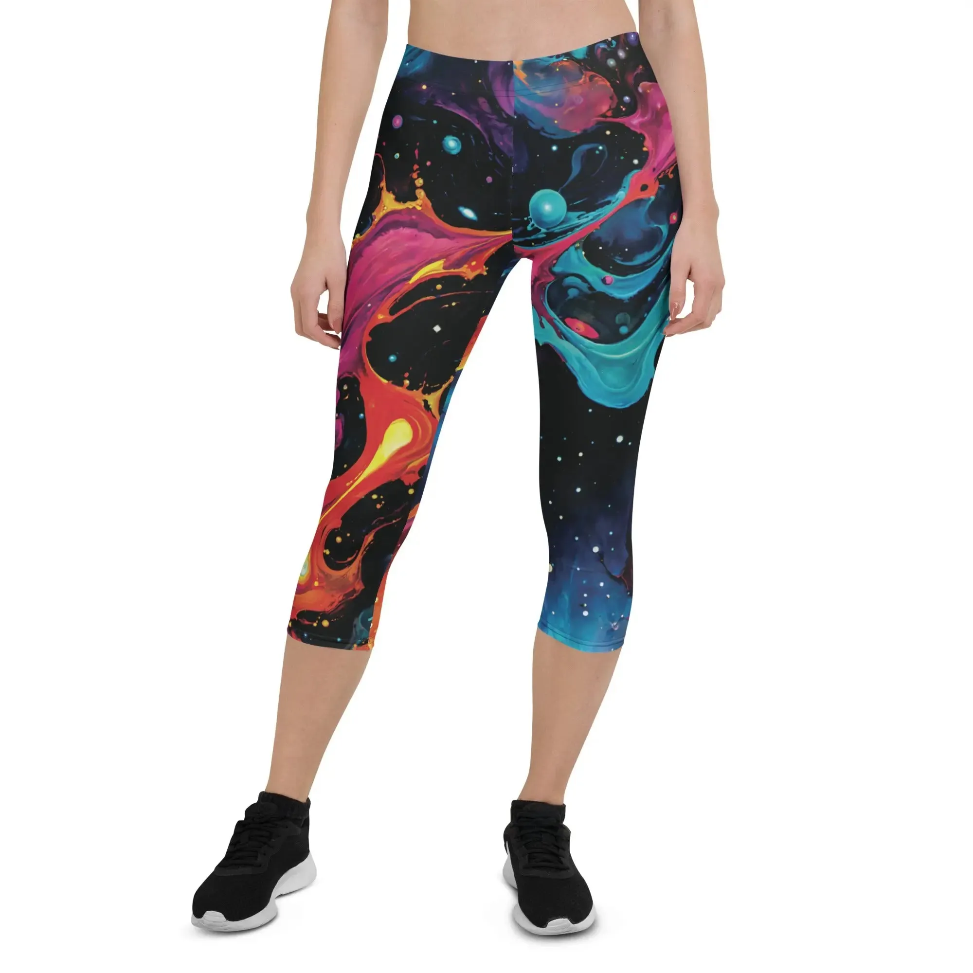 Capri Leggings - Astral Tempest