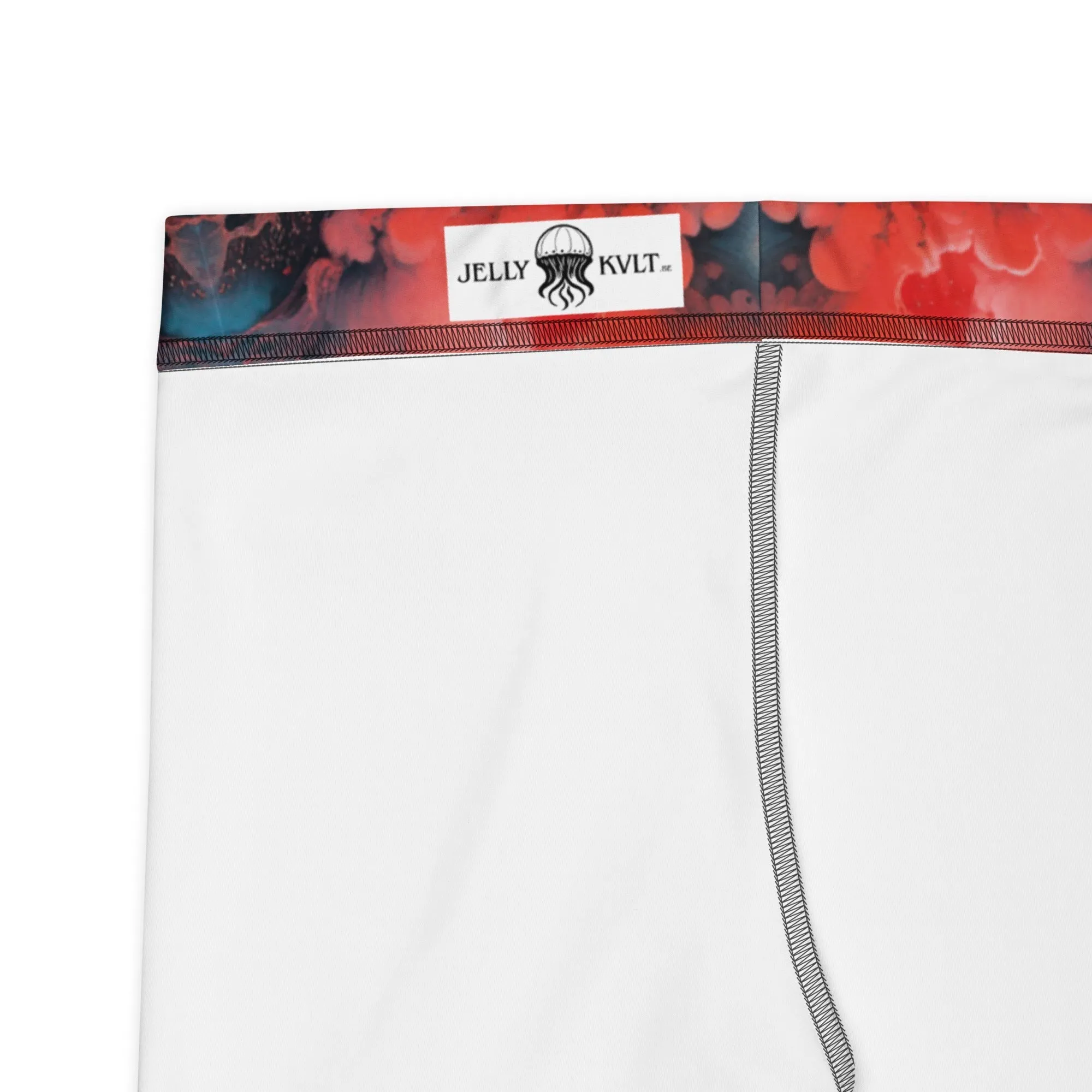 Capri Leggings - Ethereal Crimson Flow - Dark