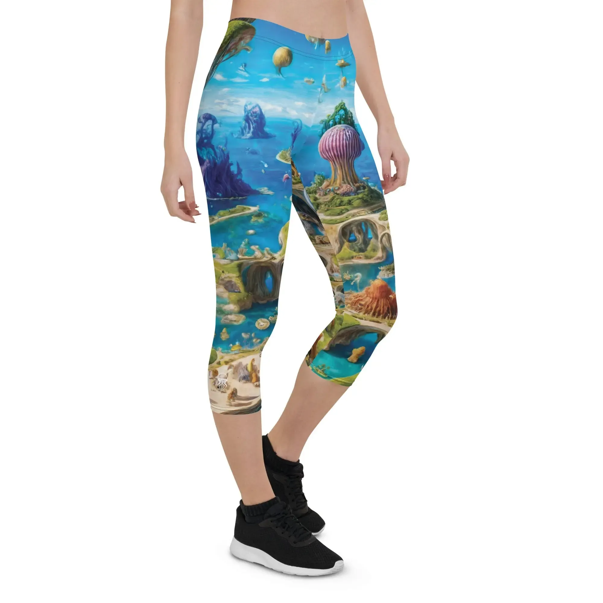 Capri Leggings - Fantasia Lagoon