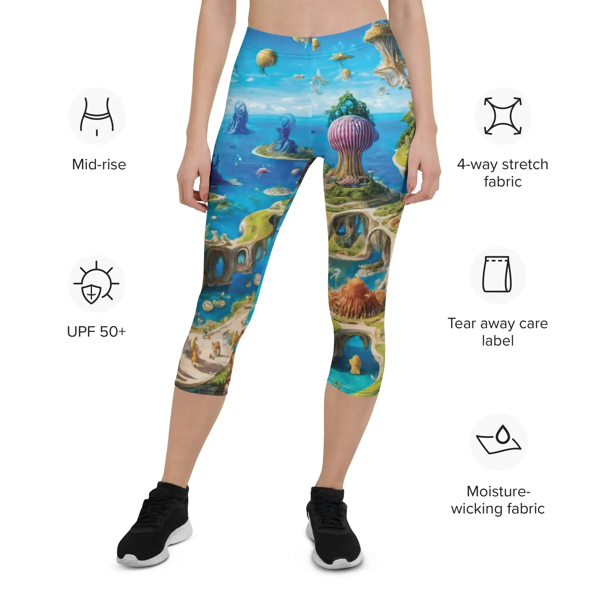 Capri Leggings - Fantasia Lagoon