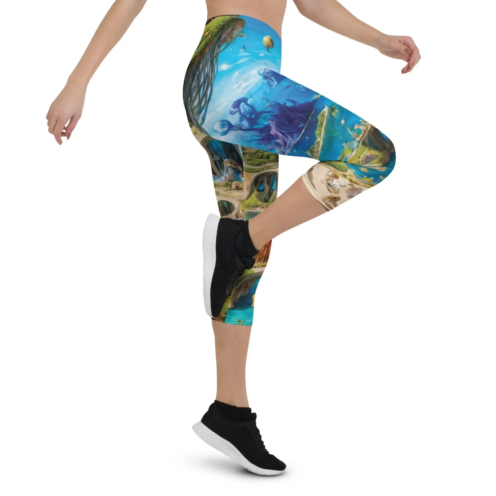 Capri Leggings - Fantasia Lagoon