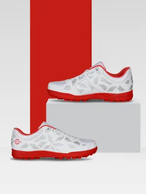 Caribean 2.0 Cricket Shoes For Men White/Red