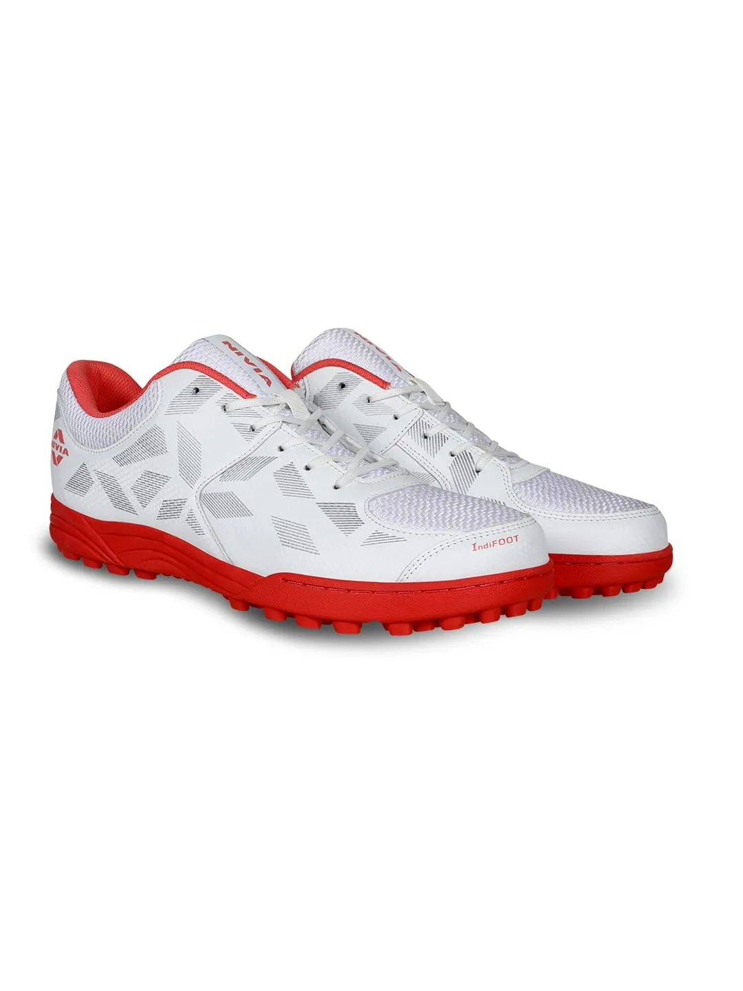 Caribean 2.0 Cricket Shoes For Men White/Red