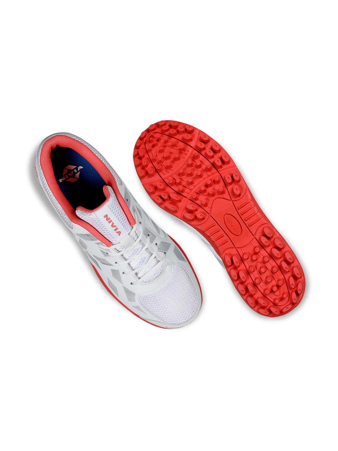 Caribean 2.0 Cricket Shoes For Men White/Red