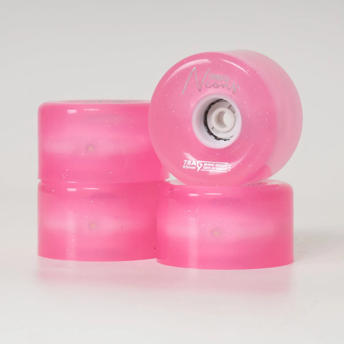Chaya LED 65mm/78a Wheels - Pink/Glitter