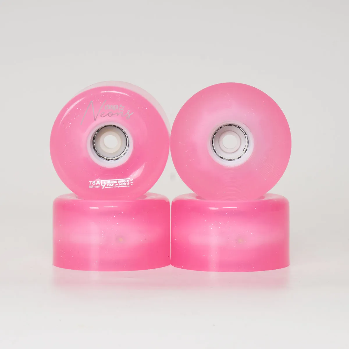 Chaya LED 65mm/78a Wheels - Pink/Glitter