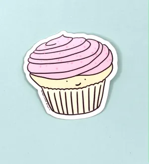 Crave Cupcake x Little May Papery collab, Vanilla cupcakevinyl sticker.