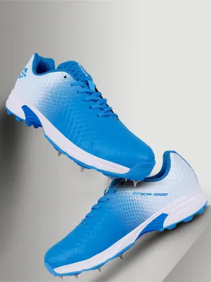 Crick-1000 (Batting) Cricket Shoes For Men Blue/White