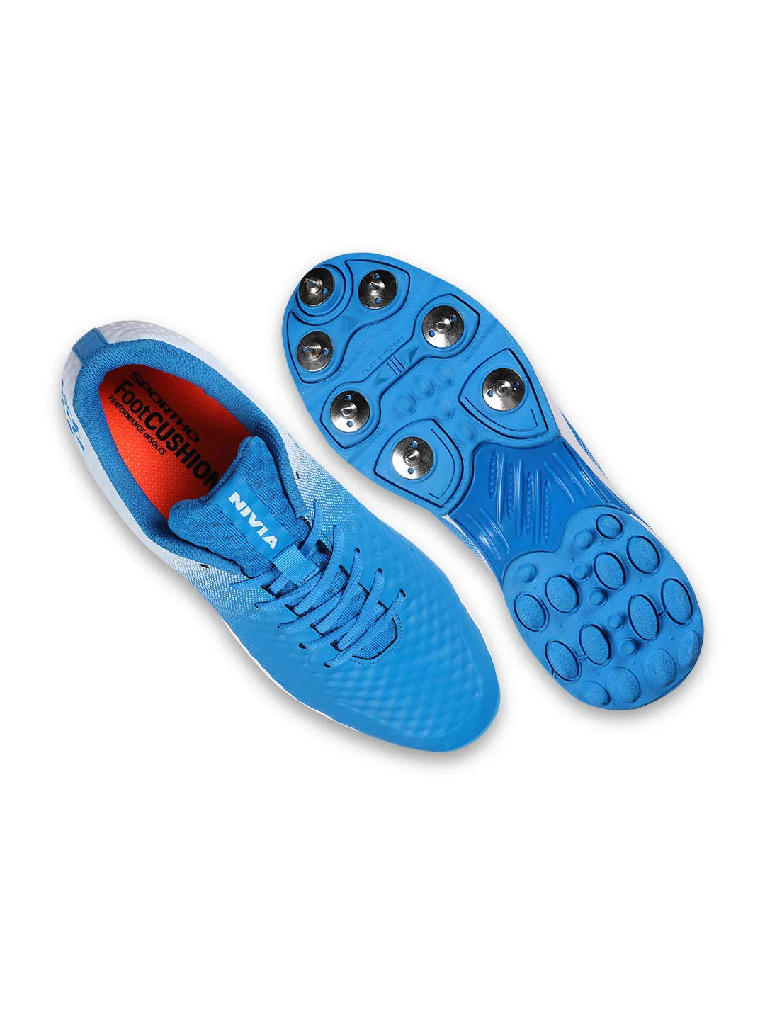 Crick-1000 (Batting) Cricket Shoes For Men Blue/White