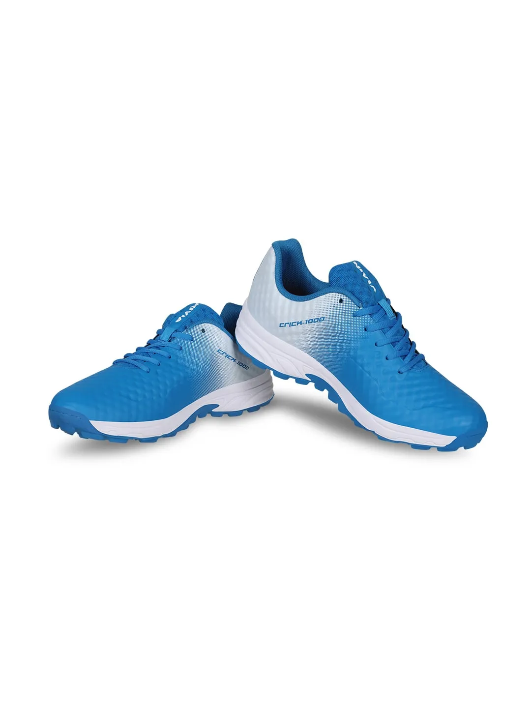 Crick 1000 Cricket Shoes For Men Aster Blue/White