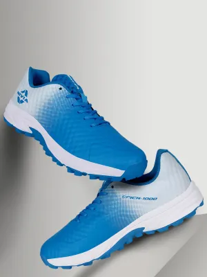 Crick 1000 Cricket Shoes For Men Aster Blue/White