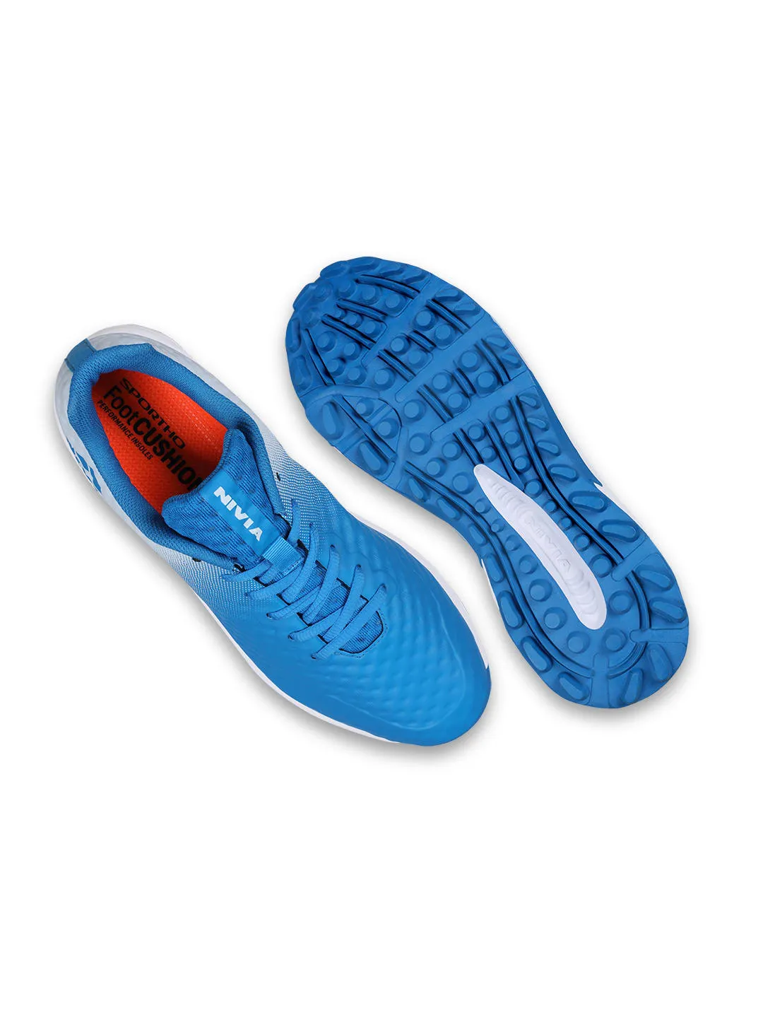 Crick 1000 Cricket Shoes For Men Aster Blue/White