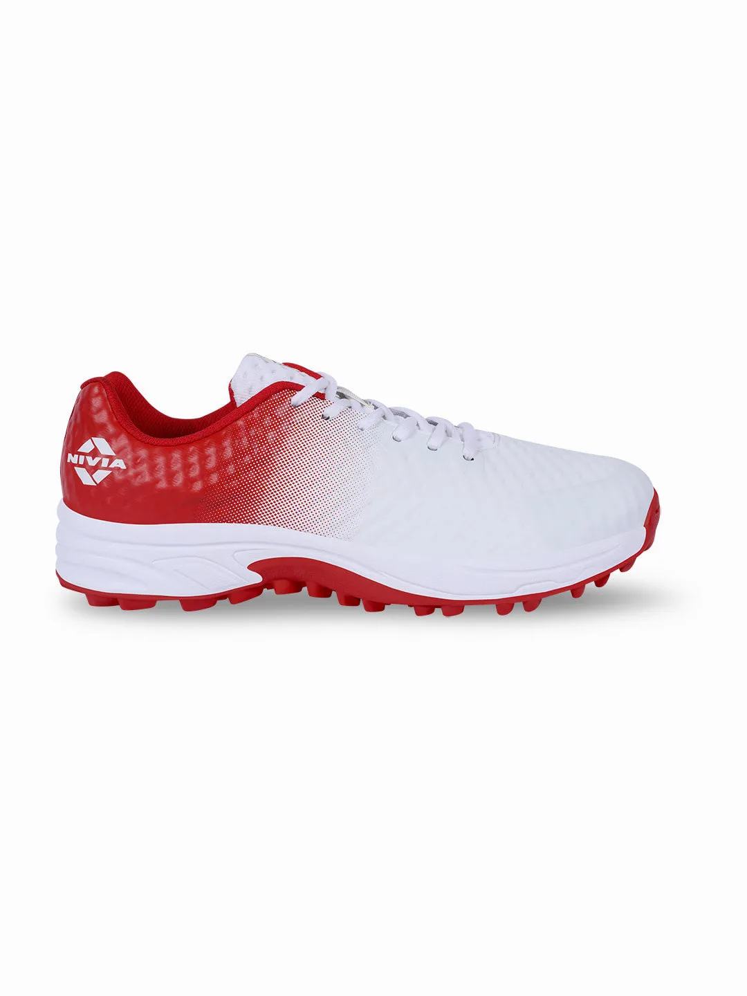 Crick 1000 Cricket Shoes For Men Aster White/Red