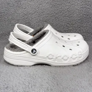 Crocs Baya Lined Mens Size 10 Slip On Clog Shoes White Comfort 205969-11Η