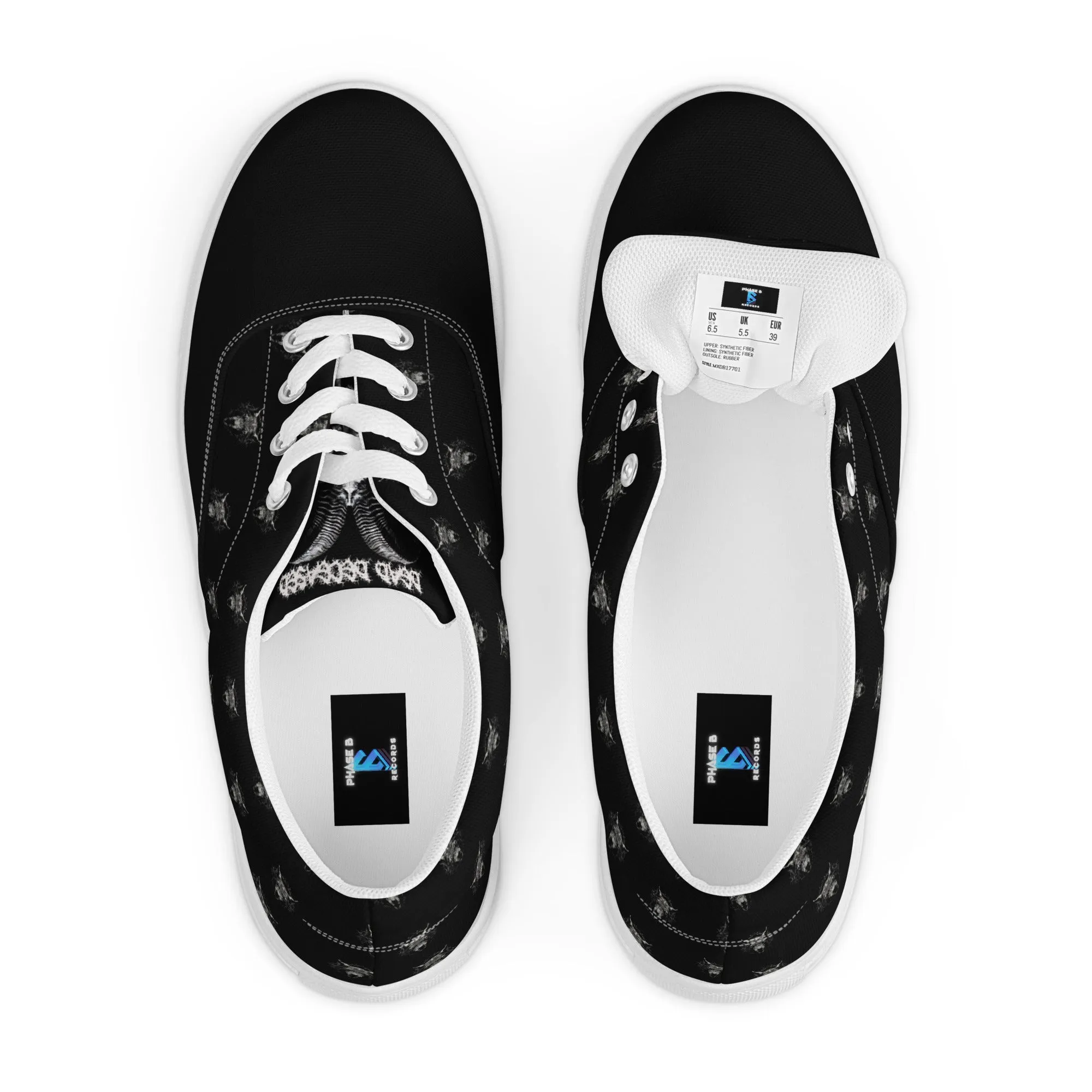 Dead Deceased Women’s lace-up canvas shoes - Free Delivery! Rock / Metal / Gothic Alternative - Alternative Apparel Only from Phase B Records.