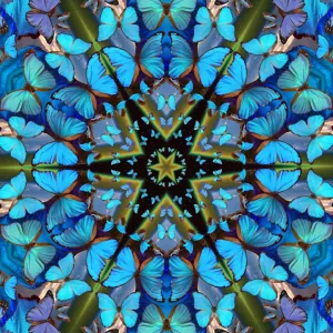 DESTINY // Blue Butterfly Mandala Travel   Hot Yoga Mat