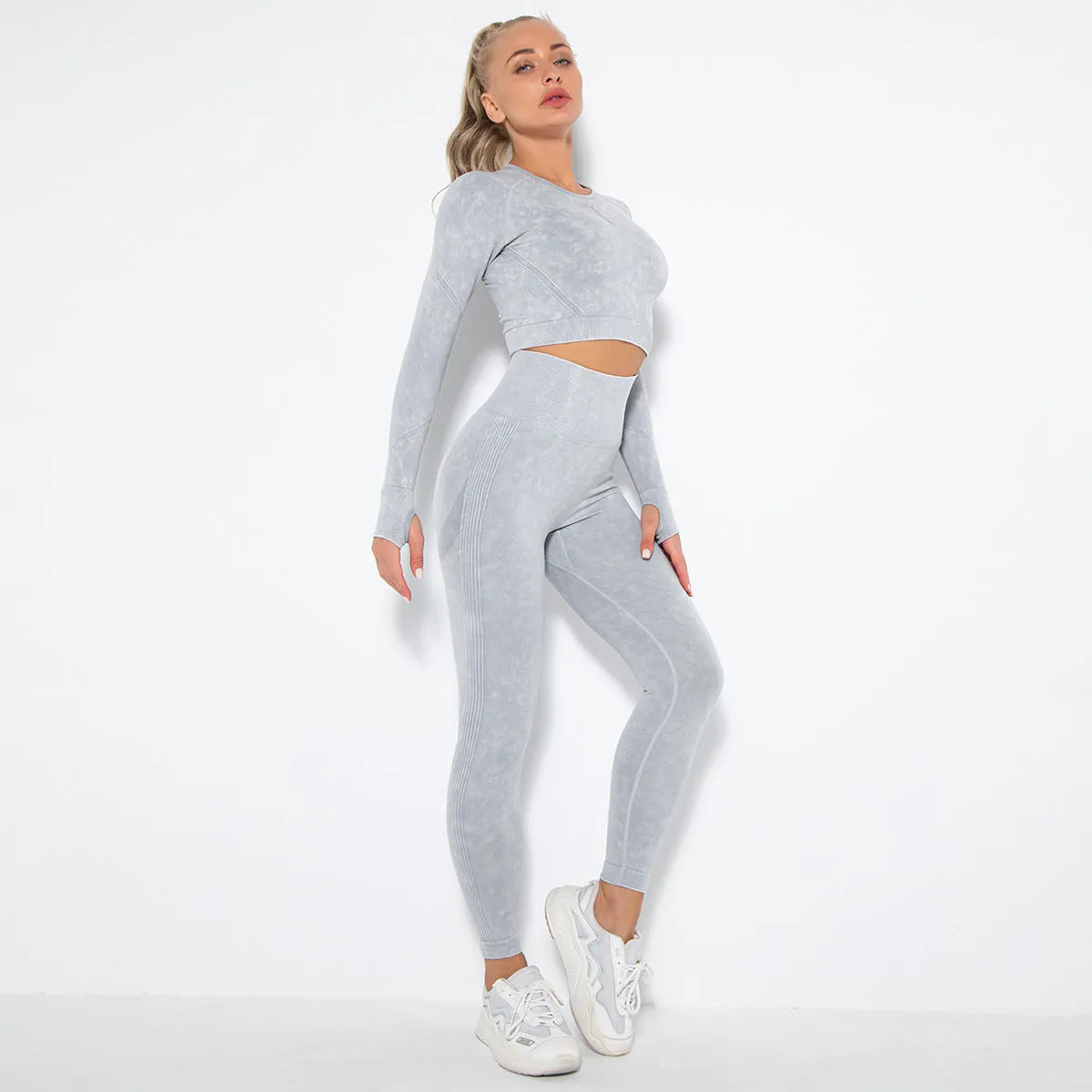 Dinazah Women Peach Hip Raise Yoga Suit