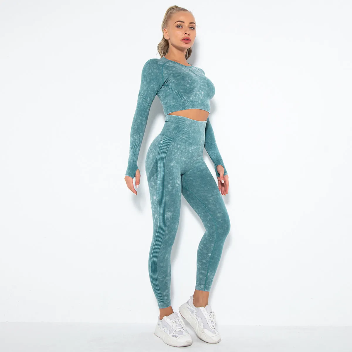 Dinazah Women Peach Hip Raise Yoga Suit