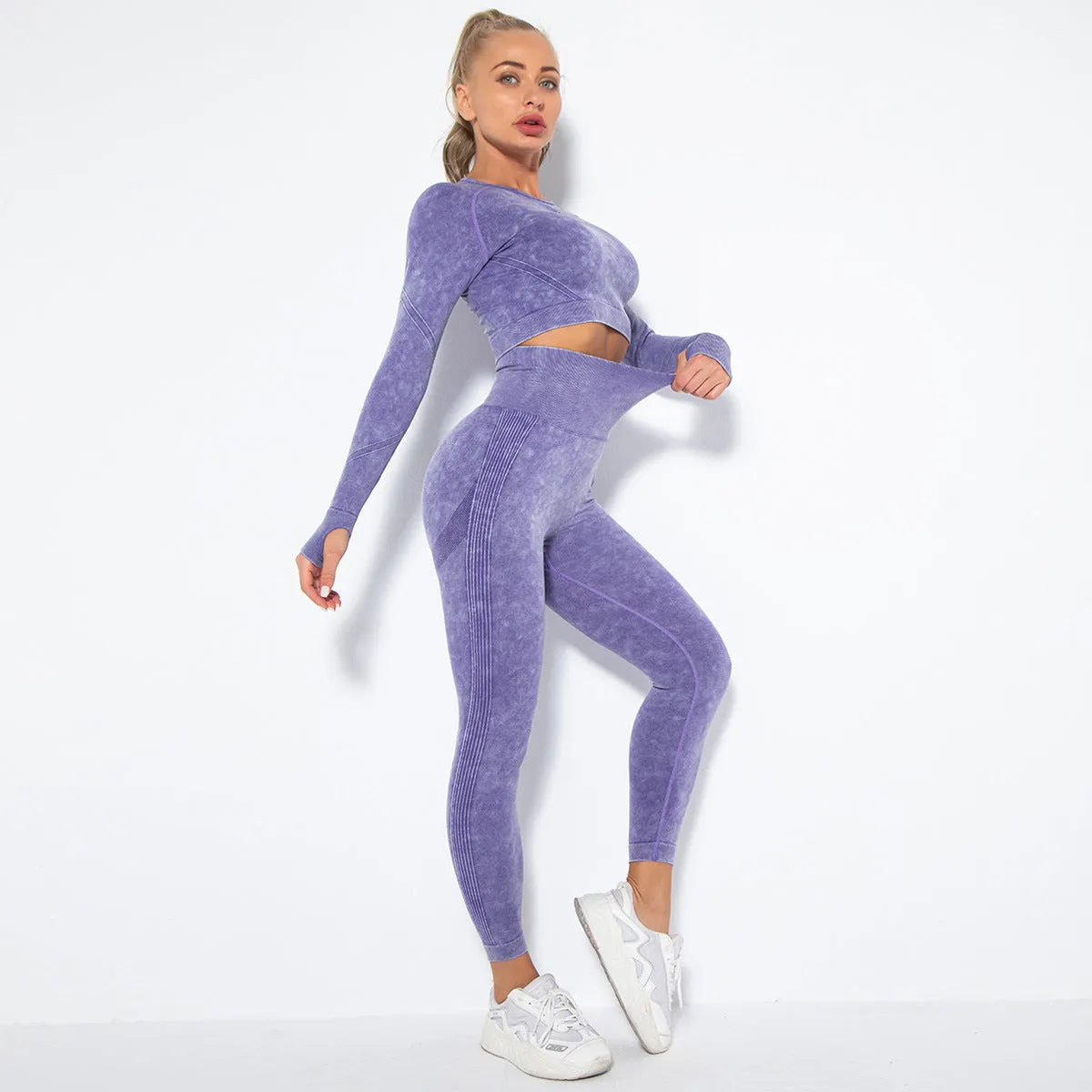 Dinazah Women Peach Hip Raise Yoga Suit