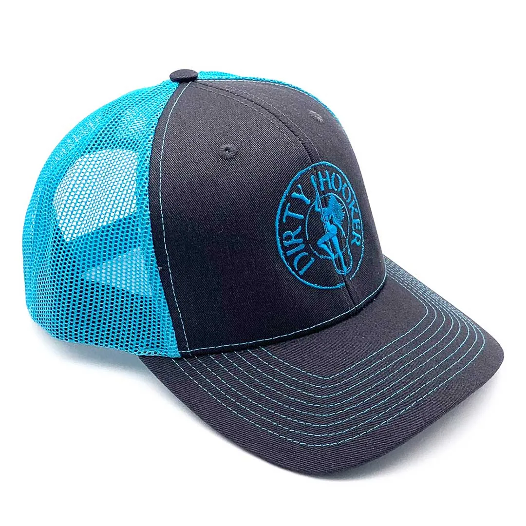Dirty Hooker COMBO: Charcoal Dry Fit with Classic Light Blue & Charcoal and Light Blue Hat