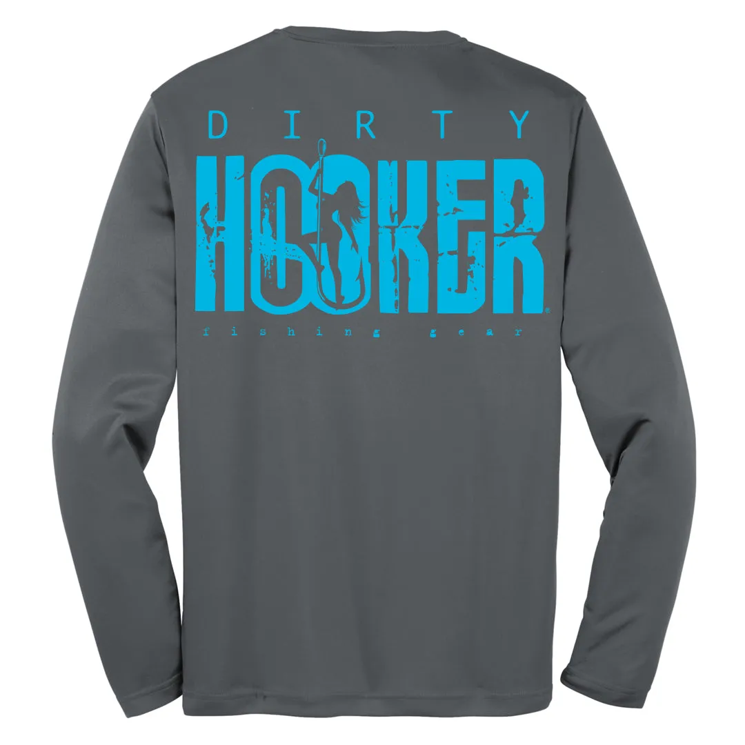 Dirty Hooker COMBO: Charcoal Dry Fit with Classic Light Blue & Charcoal and Light Blue Hat