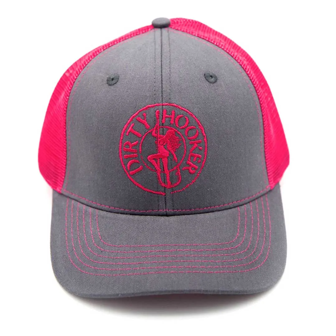 Dirty Hooker COMBO: Charcoal Ladies Dry Fit with Classic Pink & Charcoal and Pink Hat