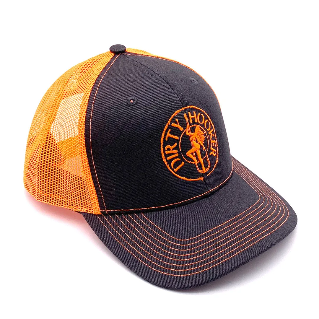 Dirty Hooker COMBO: Orange Dry Fit with Flying Redfish & Charcoal and Orange Hat
