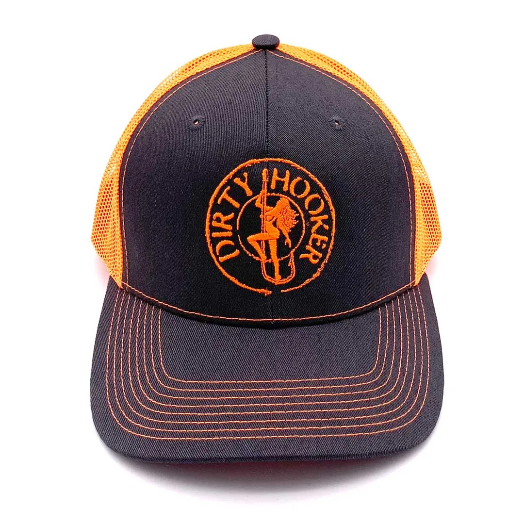 Dirty Hooker COMBO: Orange Dry Fit with Flying Redfish & Charcoal and Orange Hat