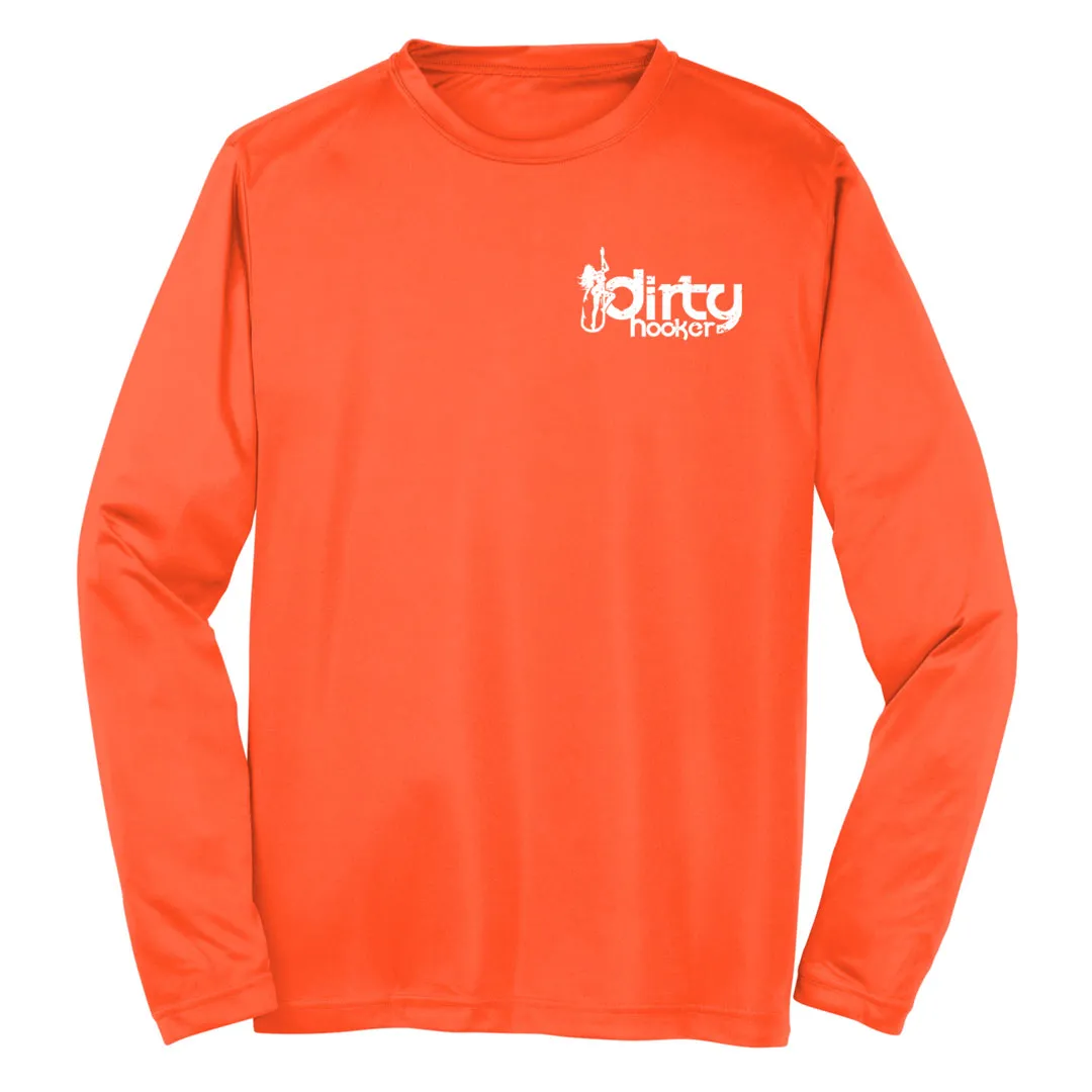 Dirty Hooker COMBO: Orange Dry Fit with Flying Redfish & Charcoal and Orange Hat