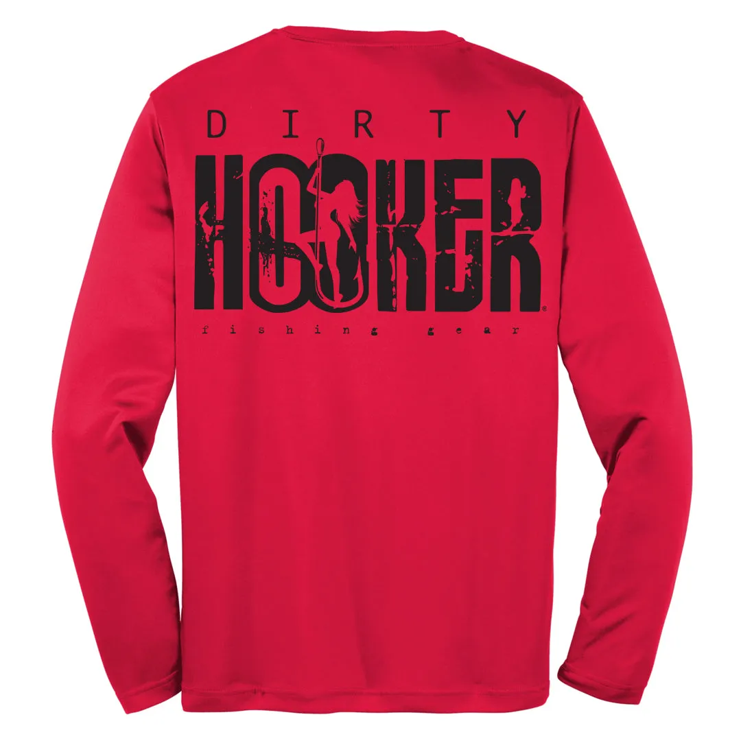 Dirty Hooker COMBO: Red Dry Fit with DH Classic Black & Deluxe Red and Black Hat