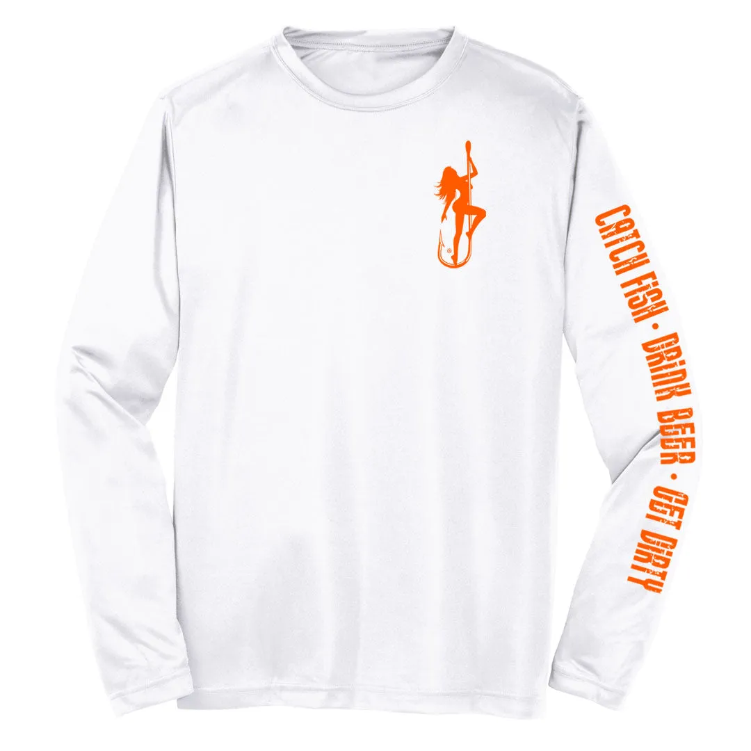 Dirty Hooker COMBO: White Dry Fit with DH Classic Orange & Deluxe Charcoal and Orange Hat
