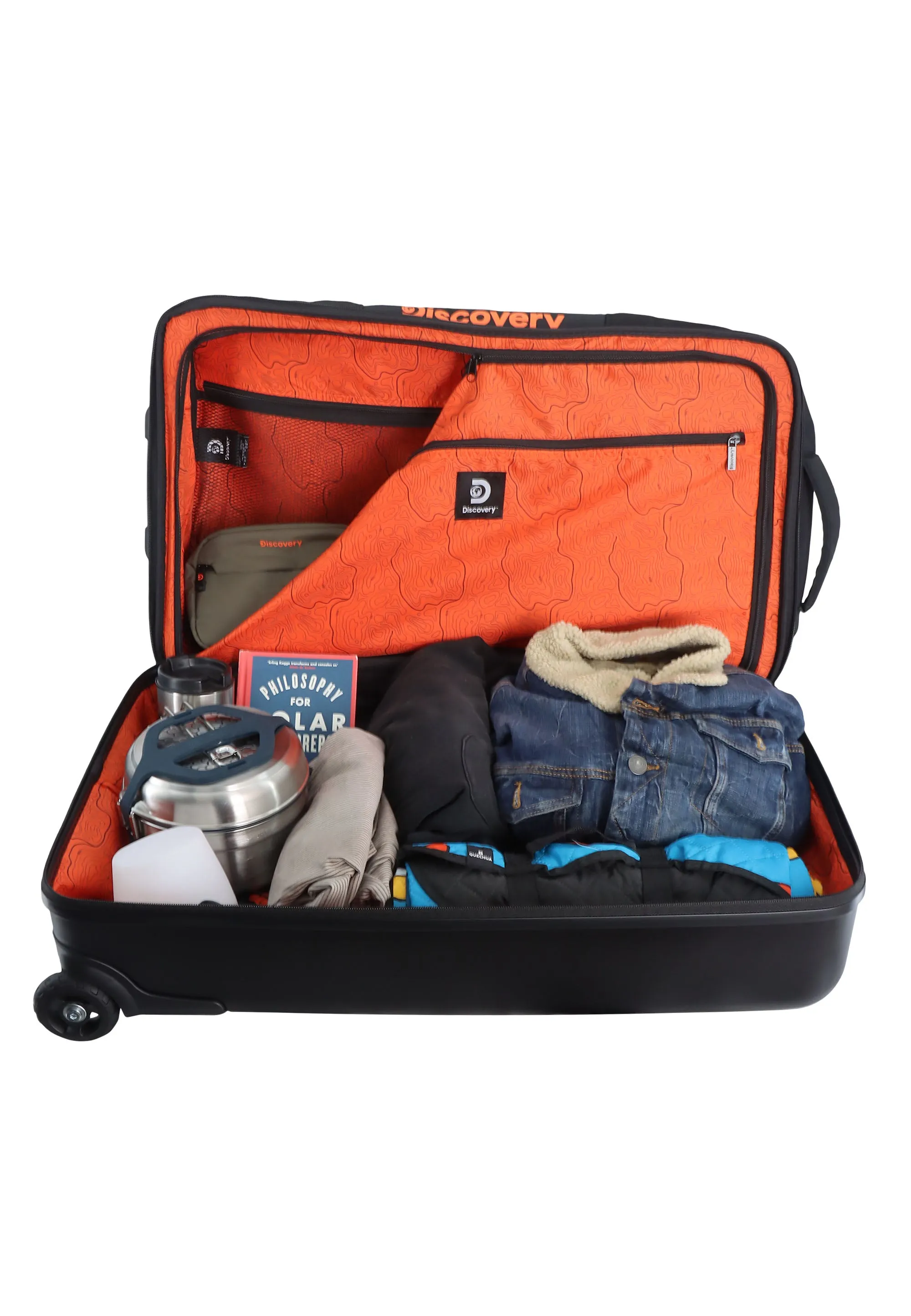 Discovery Camp Soft Luggage / Trolley / Wheel Bag Black
