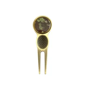 Divot Golf Tool - Brass