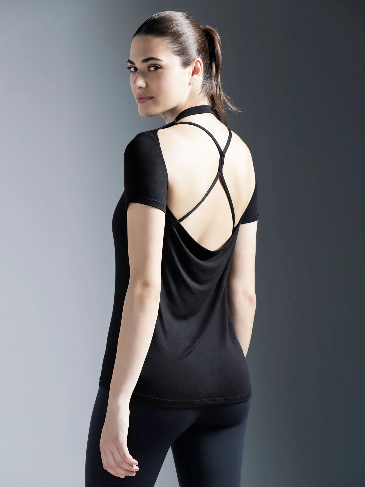 DRAPED BACK TEE