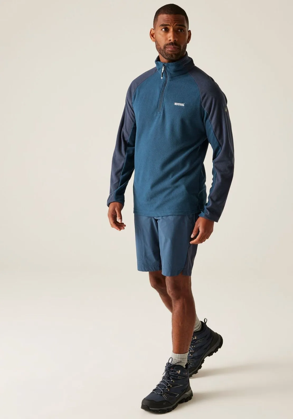 Elson Ii 1/4 Zip Fleece - Moonltdn/nvy