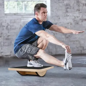 Enhance Your Core Strength and Balance with Our Wooden Yoga Balance Board!