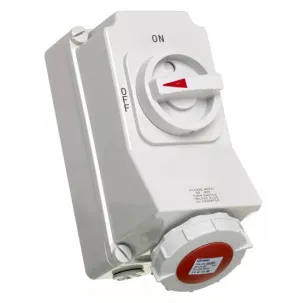 Europa SISW635N IP67 Weatherproof Switched Interlocked Socket 415V 3P N E 63A 6H