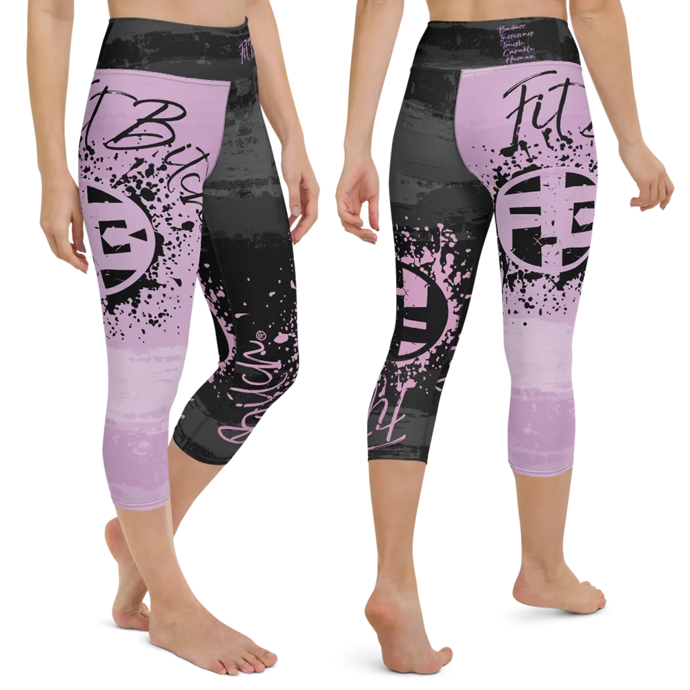 Fit Bitch - Yoga Capris - Yin Yang Pastels