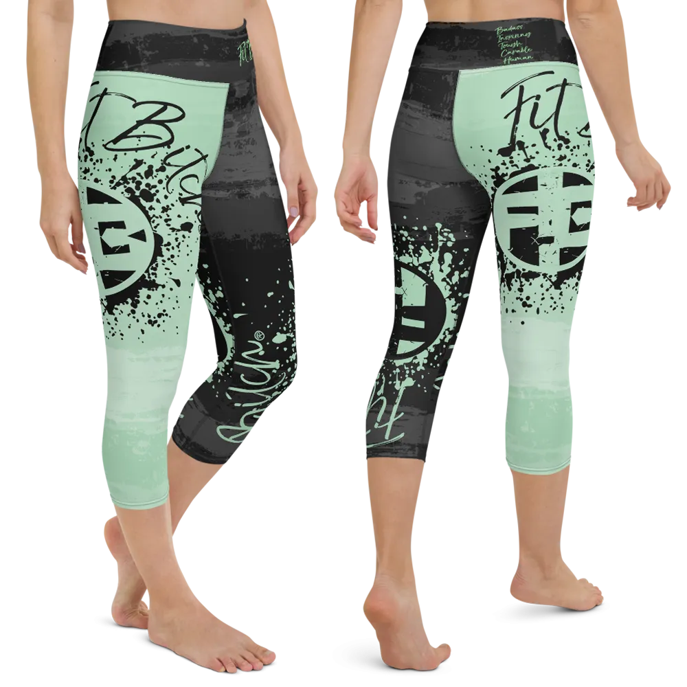 Fit Bitch - Yoga Capris - Yin Yang Pastels