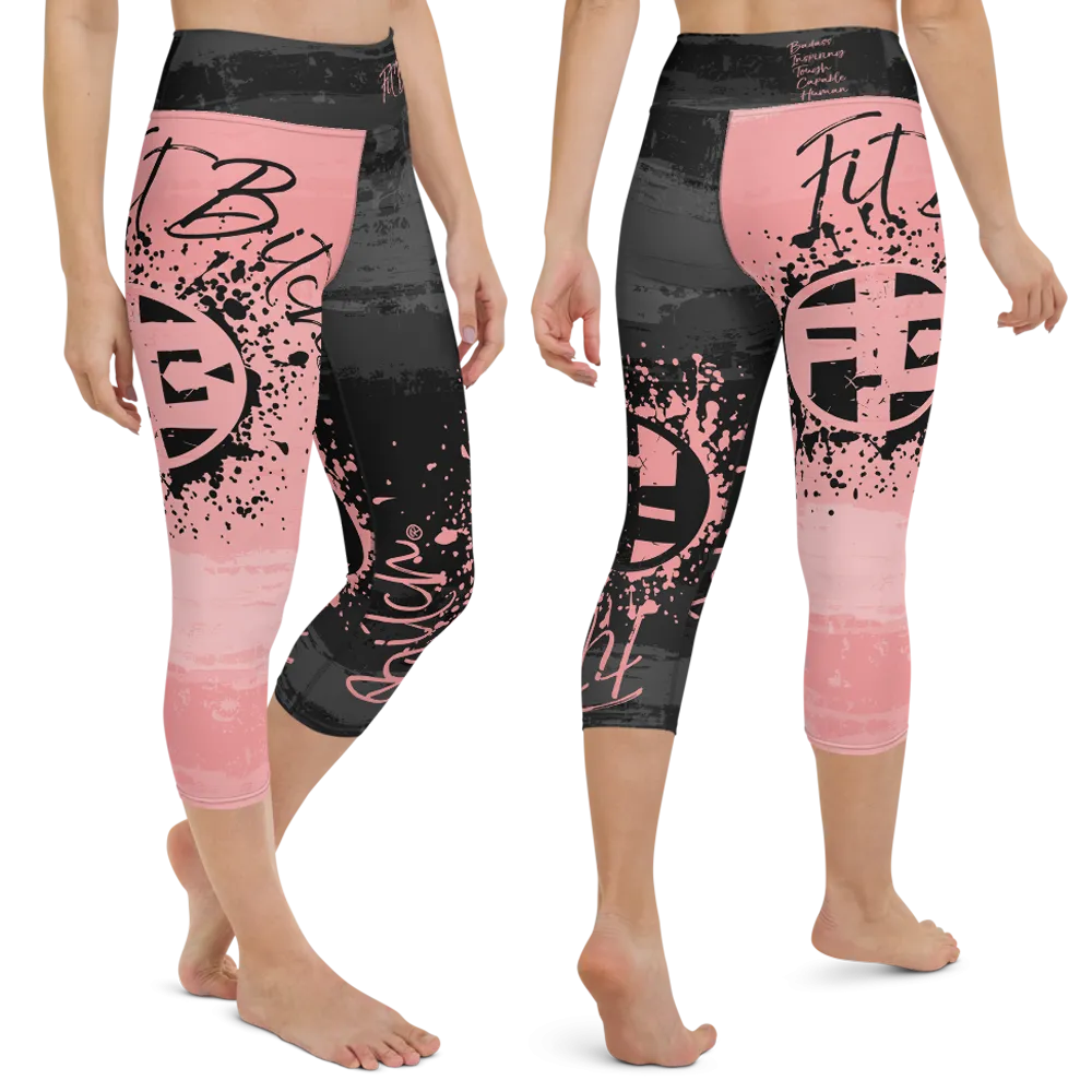 Fit Bitch - Yoga Capris - Yin Yang Pastels