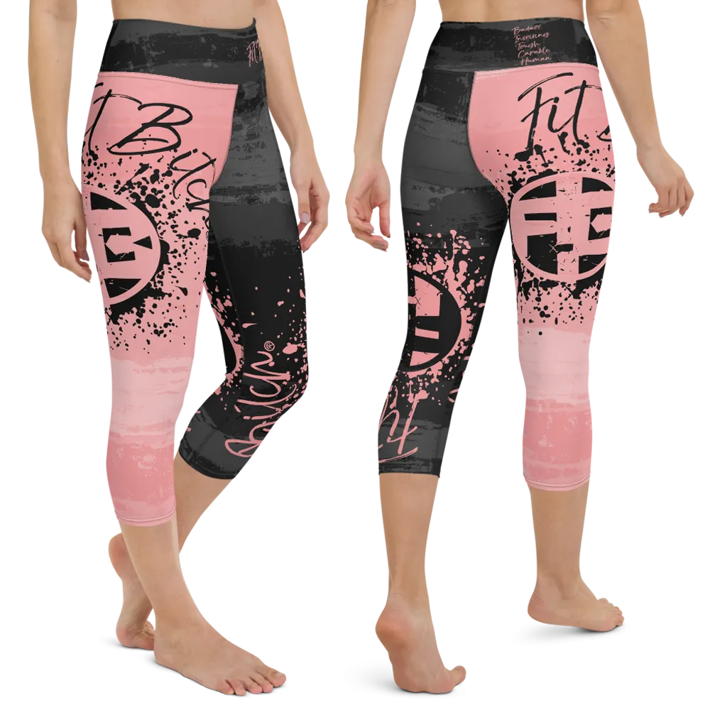 Fit Bitch - Yoga Capris - Yin Yang Pastels